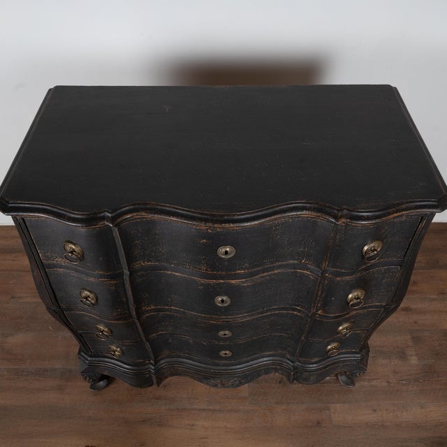 Large 18th Century Danish Black Oak Chest of Drawers For Sale - Image 17 of 18