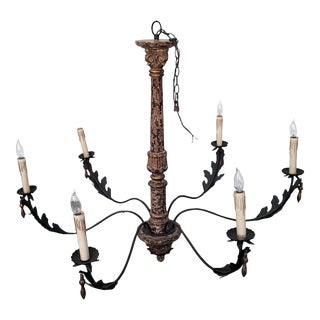 Early 21st Century Restoration Hardware Acanthus Leaf Chandelier For Sale