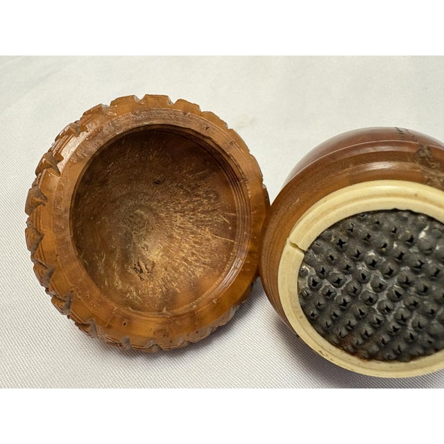 19th Century Victorian Hand Made Wood Spice/ Nutmeg Grater For Sale - Image 14 of 14