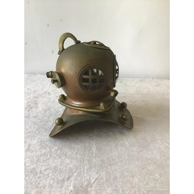 1960s 1960s Brass & Copper Scuba Diving Helmet Sculpture For Sale - Image 5 of 12