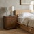 1990s Oriental Simple Natural Wood Brown Drawer End Table Nightstand For Sale - Image 5 of 16