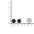 .925 Sterling Silver 4.0 Cttw Prong Set Round-Cut Treated Green Diamond Floral Cluster Stud Earring (Fancy Green Color, I1-I2 Clarity) For Sale In New York - Image 6 of 6