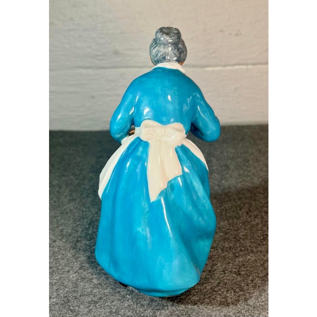 Blue 1950s Royal Doulton England “The Favourite” Figurine For Sale - Image 8 of 9