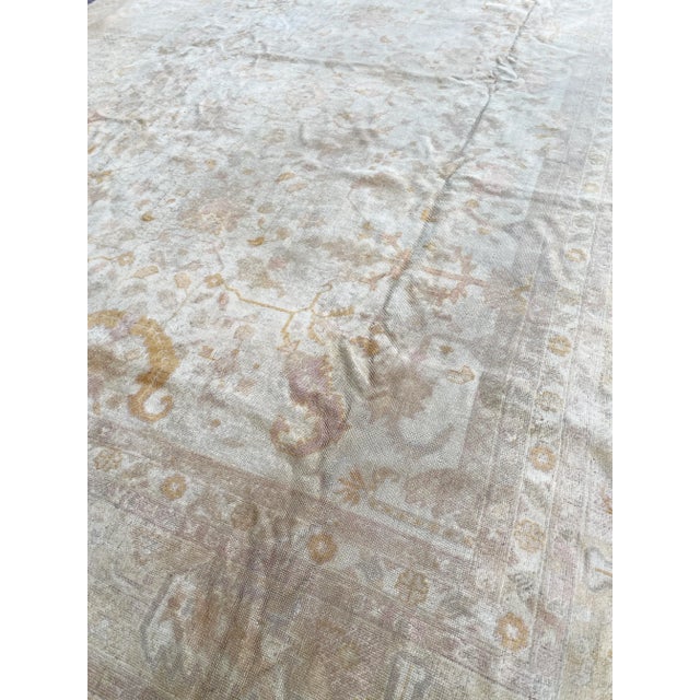 Antique Oushak Carpet, Muted Colors 11'7" 14'8" For Sale - Image 10 of 12