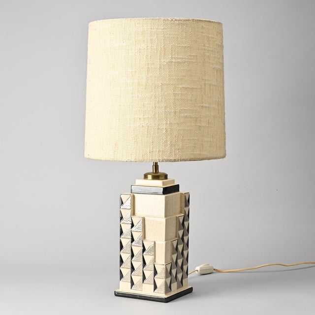 Ceramic Ceramic Table Lamp by Charles Harva, France, 1930 For Sale - Image 7 of 12