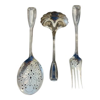 1920s Tiffany & Co. Saint Dunstan Sterling Server Set- 3 Pieces For Sale