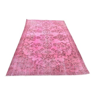 1960s Vintage Turkish Rug - 5′9″ × 9′1″ For Sale