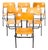 German University Folding Dining Chairs, 1960s, Set of 6 For Sale