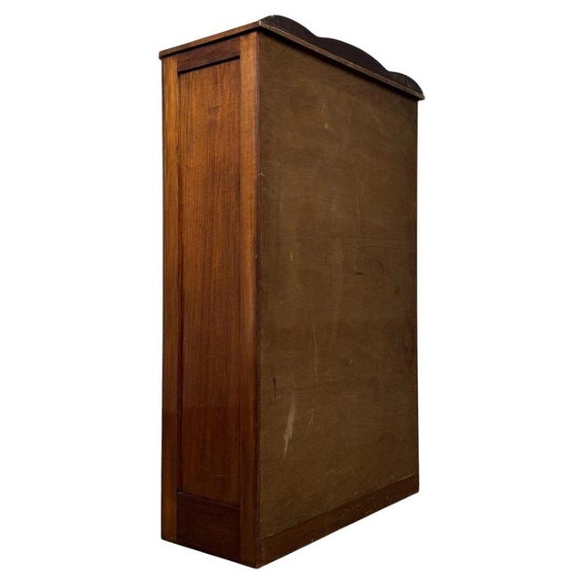 Art Deco Style Figured Walnut Display Cabinet, 1900s For Sale - Image 9 of 11