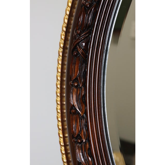William Switzer Edwardian Style Round Wall Mirror For Sale - Image 11 of 14