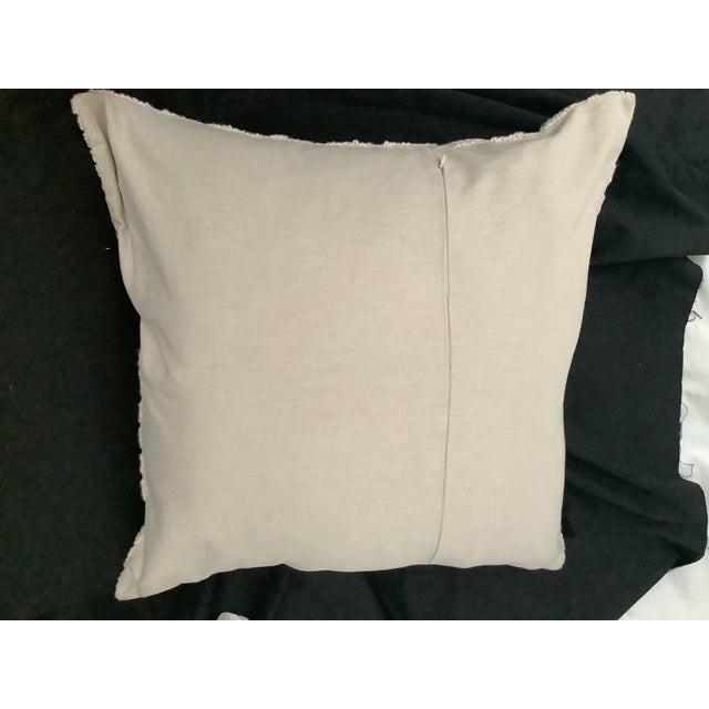 2020s Wave Pattern Boucle Decorative Pillow Euro Sham Cover For Sale - Image 5 of 6