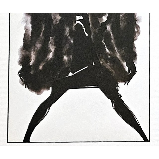 1983 Set of 2- Dior,Yves St Laurent Fashion Prints by Tony Viramontes , Matted For Sale - Image 4 of 7