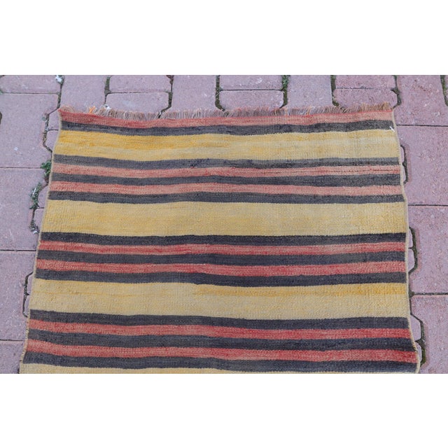 1960s Southwestern Striped Hand Knotted Nomadic Kilim Runner Rug For Sale - Image 10 of 13
