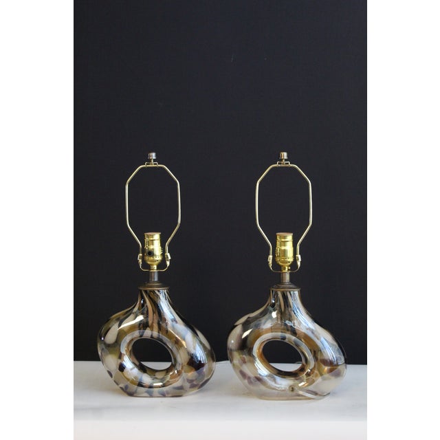 Mid 20th Century Petite Seguso Style Lamps - a Pair For Sale - Image 16 of 16