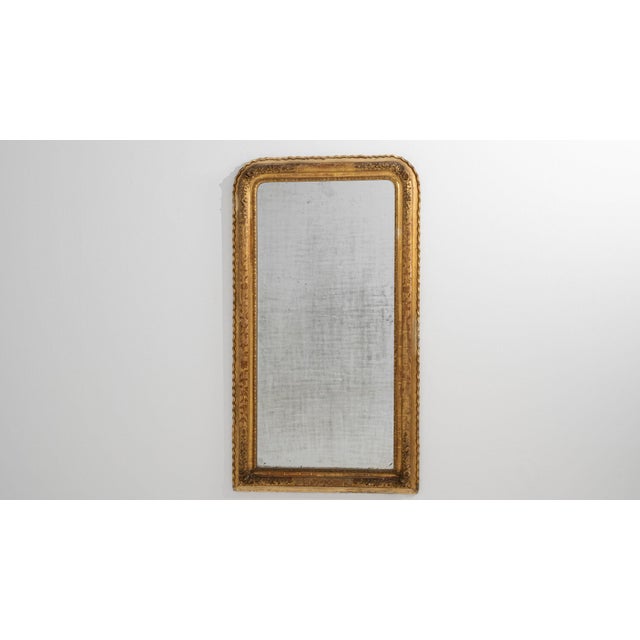 19th Century 19th Century France Louis XV Gold Wood Mirror For Sale - Image 5 of 8