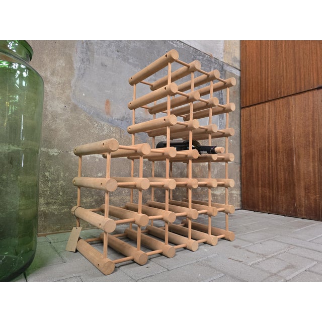 Danish Wooden Modular Wine Rack by R. Nissen for Bodum, 1960s For Sale - Image 9 of 11