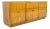 Drexel Heritage Consensus Mid Century Pecan and Brass 9 Drawer Lowboy Dresser For Sale
