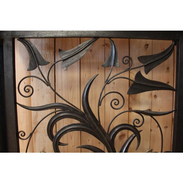 1920s Art Deco Wrought Iron Console attributed to Brandt, Seabed, 1920s For Sale - Image 5 of 12