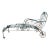 30's Wrought Iron Art Nouveau Style Chaise Fully Extended For Sale