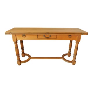 Drexel Heritage Solid Wood Folding Table For Sale