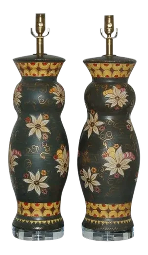 Vintage Italian Ceramic Lamps by Deruta