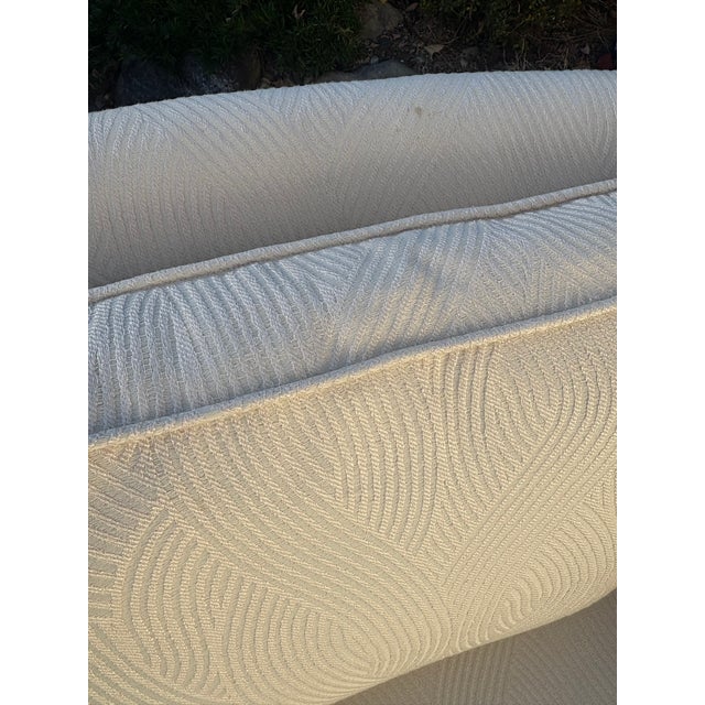 Vintage Upholstered Parsons Arm Chairs- A Pair For Sale - Image 10 of 10