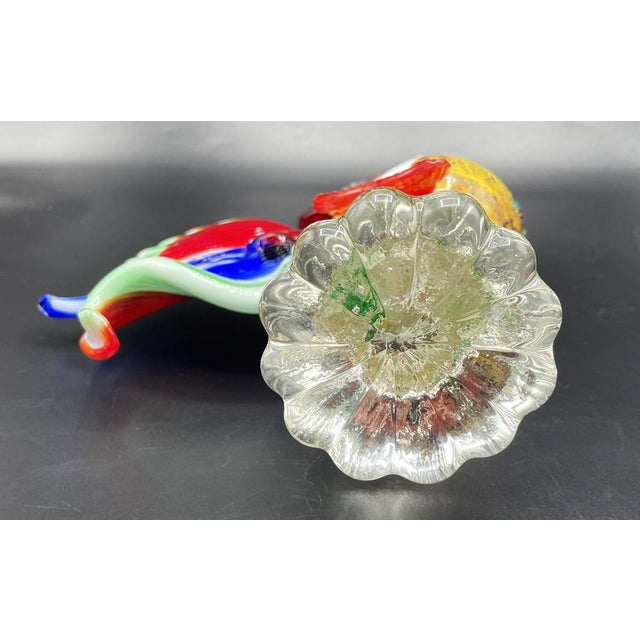 Glass Murano Multicolored Rooster Sculpture, 1960s For Sale - Image 7 of 18
