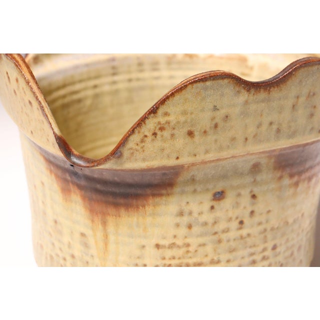 Vintage Ochre Studio Pottery Square Planter by Deanna Nichols For Sale - Image 16 of 18
