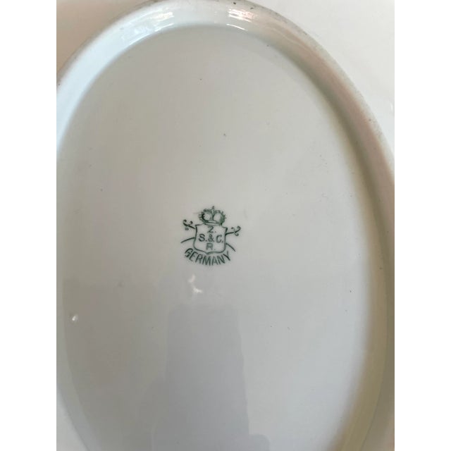 Antique German Hand-Painted Portrait Porcelain Plate For Sale - Image 9 of 12