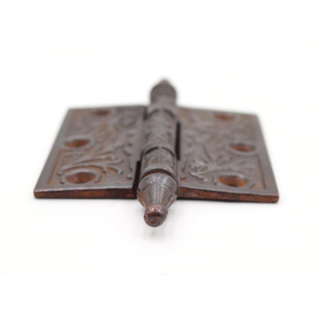 Set of Antique 3 X 3 In. Victorian Cast Iron Butt Door Hinges For Sale - Image 4 of 6