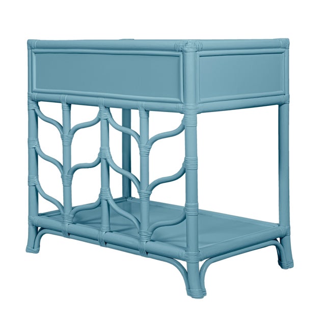 Aqua Ivy Nightstand - Pool Blue For Sale - Image 8 of 10