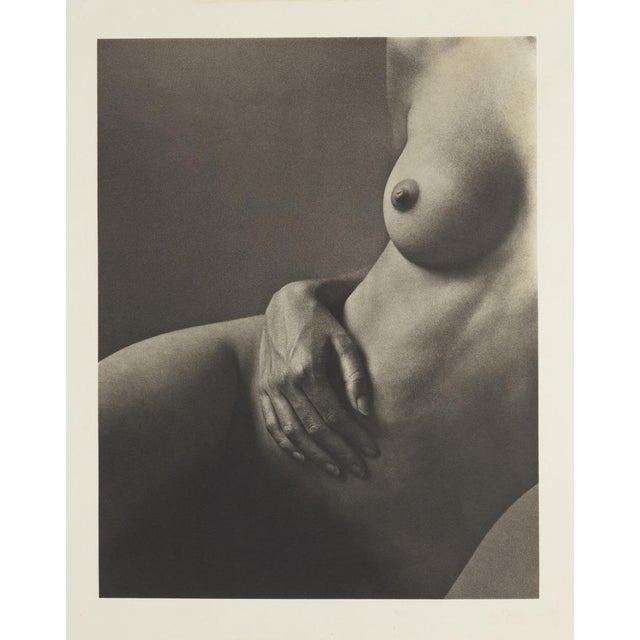 Nude Figure Breast & Hand Platinum Palladium Print on Wove by British Artist 1994 For Sale - Image 6 of 8