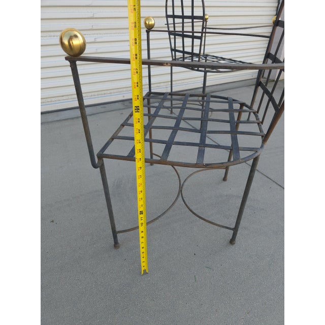 Pair of Wrought Iron Patio Armchairs Attributed to Mario Papperzini For Sale - Image 13 of 17