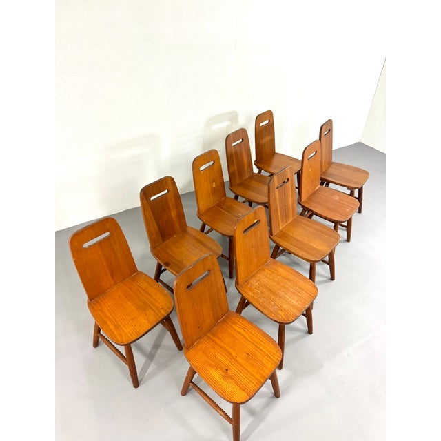 Mid-Century Brutalist Scandinavian Dining Chairs in the style of Eero Aarnio, 1960s For Sale - Image 10 of 12
