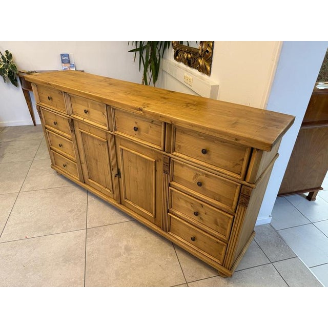 Antique Apothecary Shop Cabinet in Softwood For Sale - Image 3 of 9