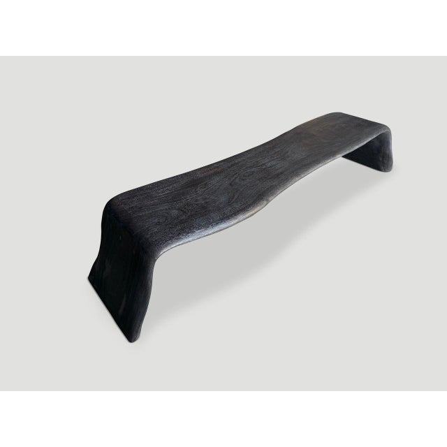 Contemporary Andrianna Shamaris Impressive Sculptural Charred Coffee Table or Bench For Sale - Image 3 of 5