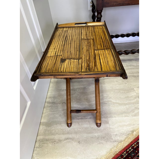 Vintage Folding Bamboo Tray Table Chairish