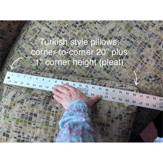 Sherrill Amoeba Shaped One Arm Sofa With Accent Pillows For Sale - Image 15 of 16