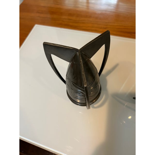 English Liberty & Company Tudric Pewter Rocket Vases- Set of 6 For Sale - Image 9 of 17