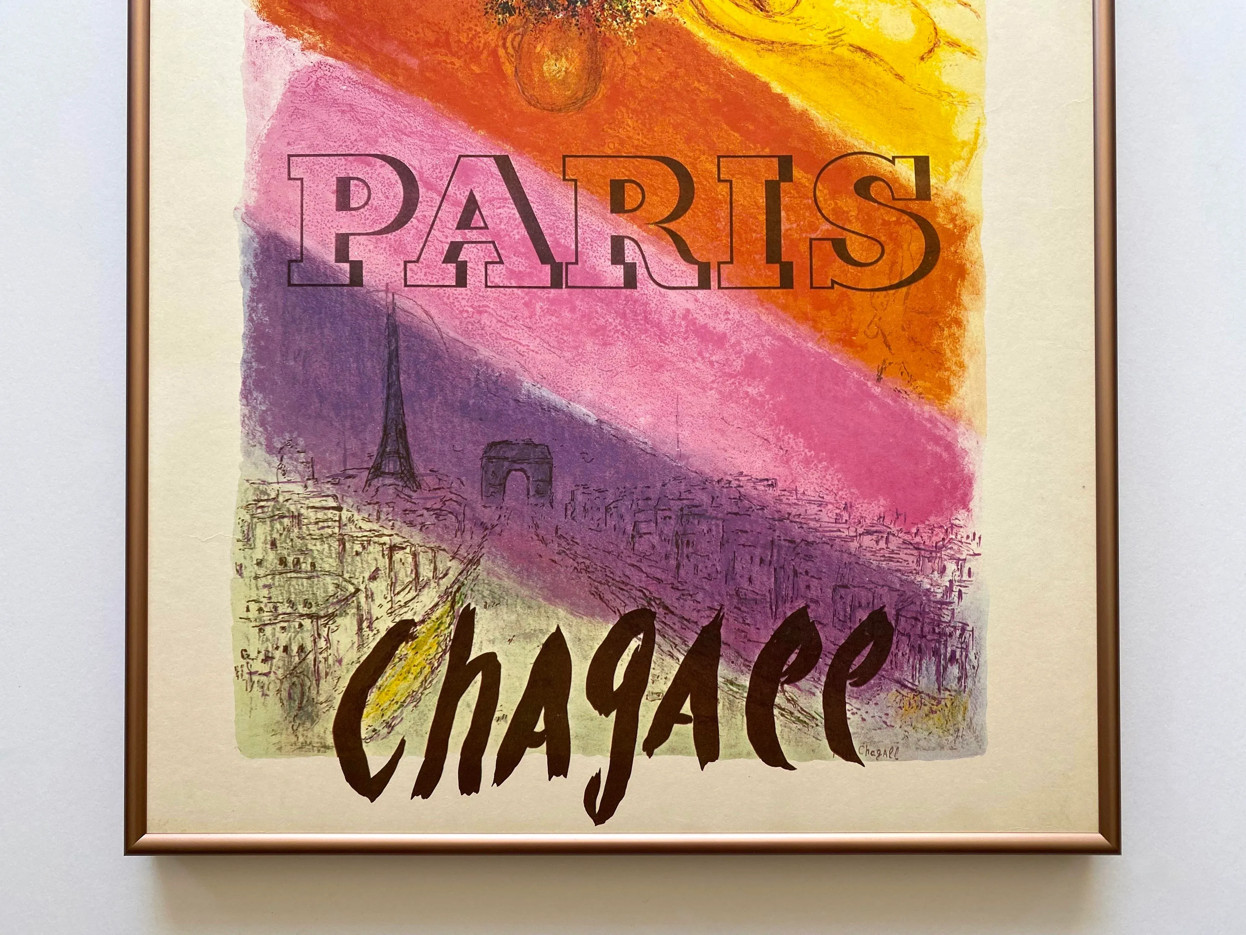 Marc Chagall Vintage 1960 Mid Century Modernist Lithograph Print