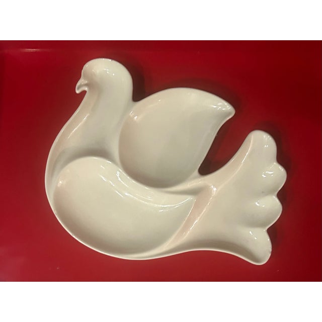 Pop Art Peace White Ceramic Candy Dish Catchall For Sale - Image 9 of 9
