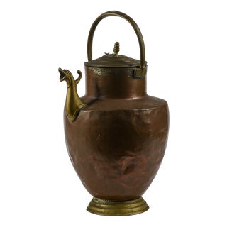 Copper Amphora Jug with Brass Spout, Italy, 1800 For Sale