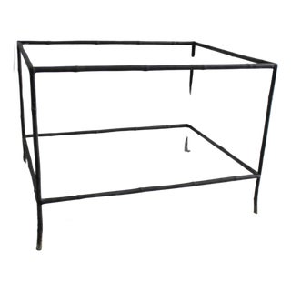 Mid Century Bronze Cast Bamboo Side table . For Sale