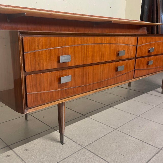Wooden Sideboard with Marble Shelf, 1950s For Sale - Image 9 of 12