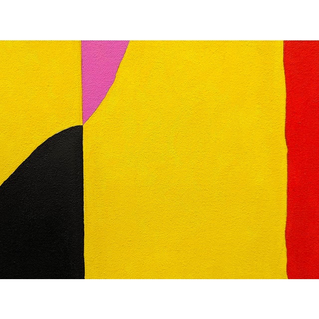 Emmanuel Araujo "Spark" Contemporary Colorful Yellow & Red Geometric Hard-Edge Abstract Painting, 2024 For Sale - Image 10 of 10