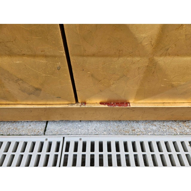 Baker Furniture Barbara Barry Diamond Gold Leaf Cabinet Credenza For Sale - Image 13 of 15