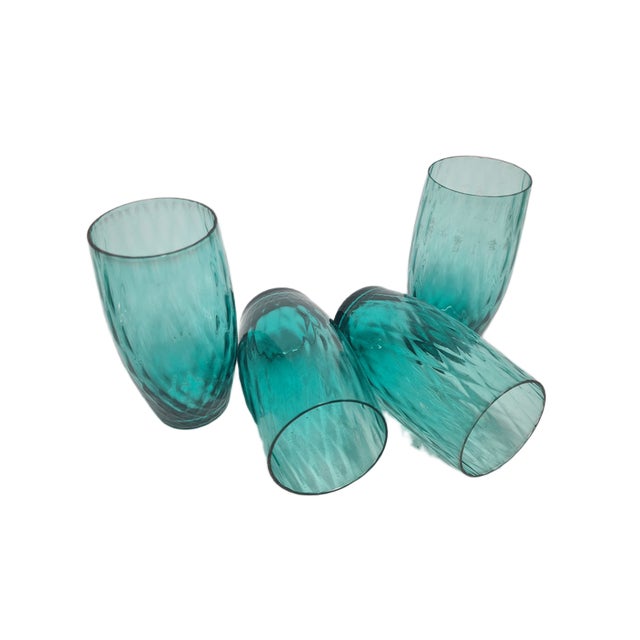 1970s Vintage Cocktail Glasses by Sarnecki for Krosno Glassworks, Poland, 1970s, Set of 4 For Sale - Image 5 of 13