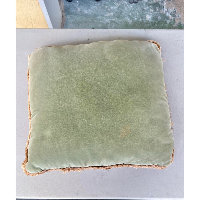 Art Nouveau Vintage Decorative Tapestry Pillow For Sale - Image 3 of 5