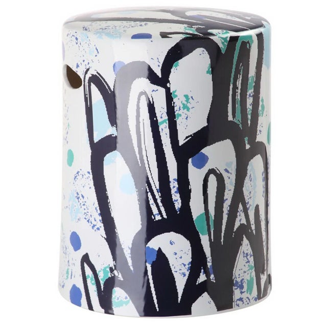 Bold and beautiful, this outdoor ceramic garden stool instantly updates any outdoor living room. Inspired by contemporary...