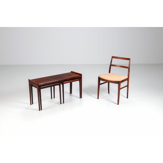 Wood Nesting Tables in Rosewood by Erling Torvits for Heltborg Mobler, Denmark, 1960s, Set of 3 For Sale - Image 7 of 18
